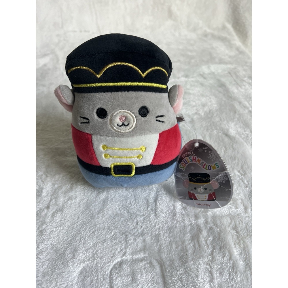 NEW 4.5" "Murray the Winter Mouse" Kellytoy Squishmallow 2021 Holiday Plush!❄❄‎